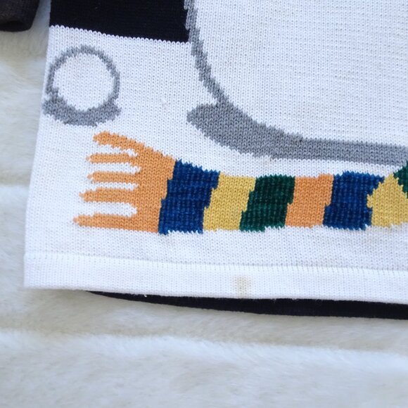 Richard Sport Vintage Snowman Pullover Sweater Medium - Picture 4 of 7